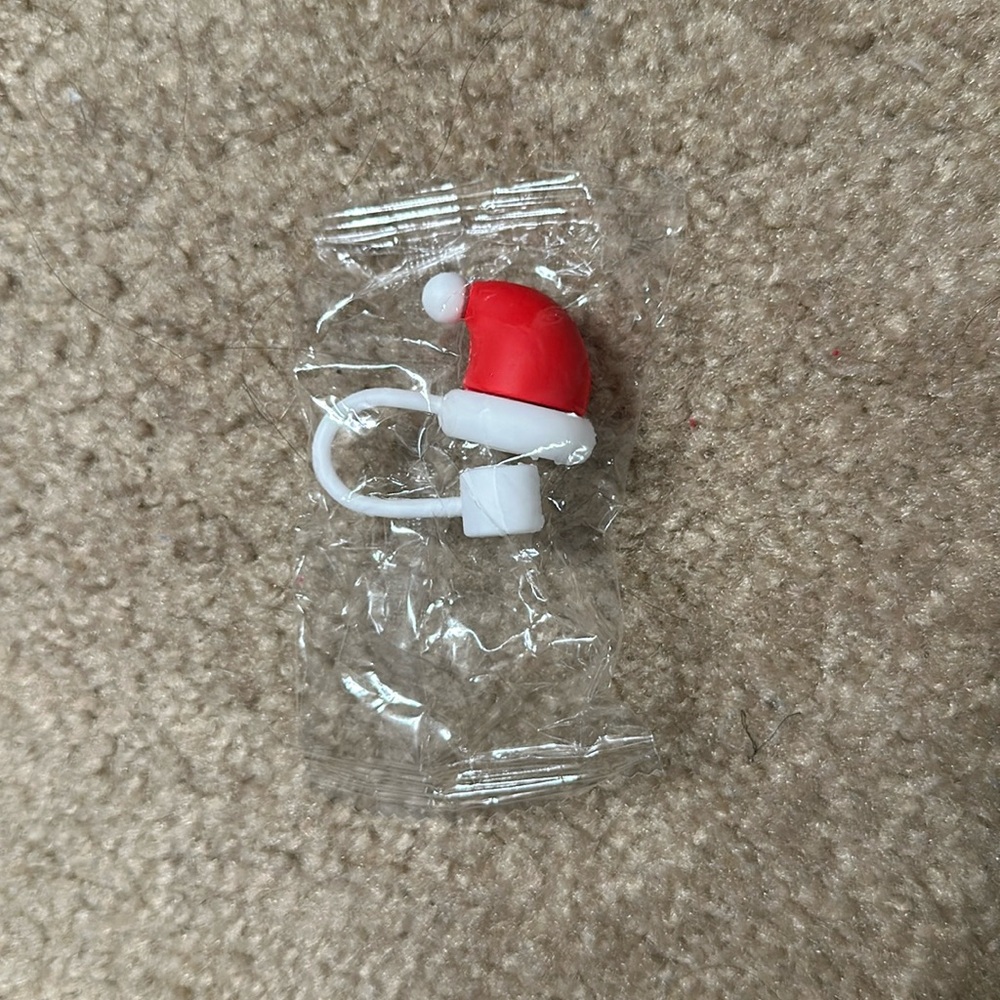 Santa Hat Straw Saver